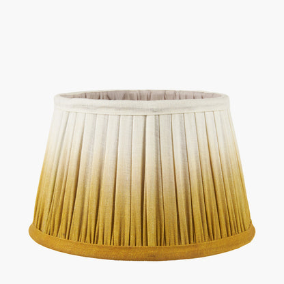 Scallop 40cm Mustard Ombre Pleated Lampshade | Tapered Statement Shade