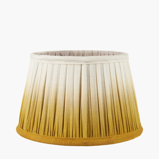 Scallop 40cm Mustard Ombre Pleated Lampshade | Tapered Statement Shade