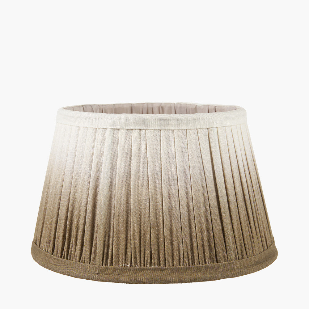 Scallop 35cm Taupe Ombre Pleated Lampshade | Tapered Lampshade