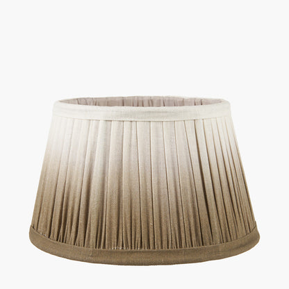 Scallop 35cm Taupe Ombre Pleated Lampshade | Tapered Lampshade