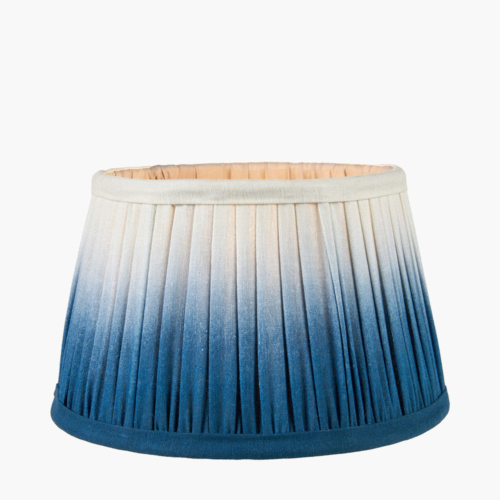 Scallop 30cm Blue Ombre Soft Pleated Tapered Lampshade – Contemporary Style with Textured Charm