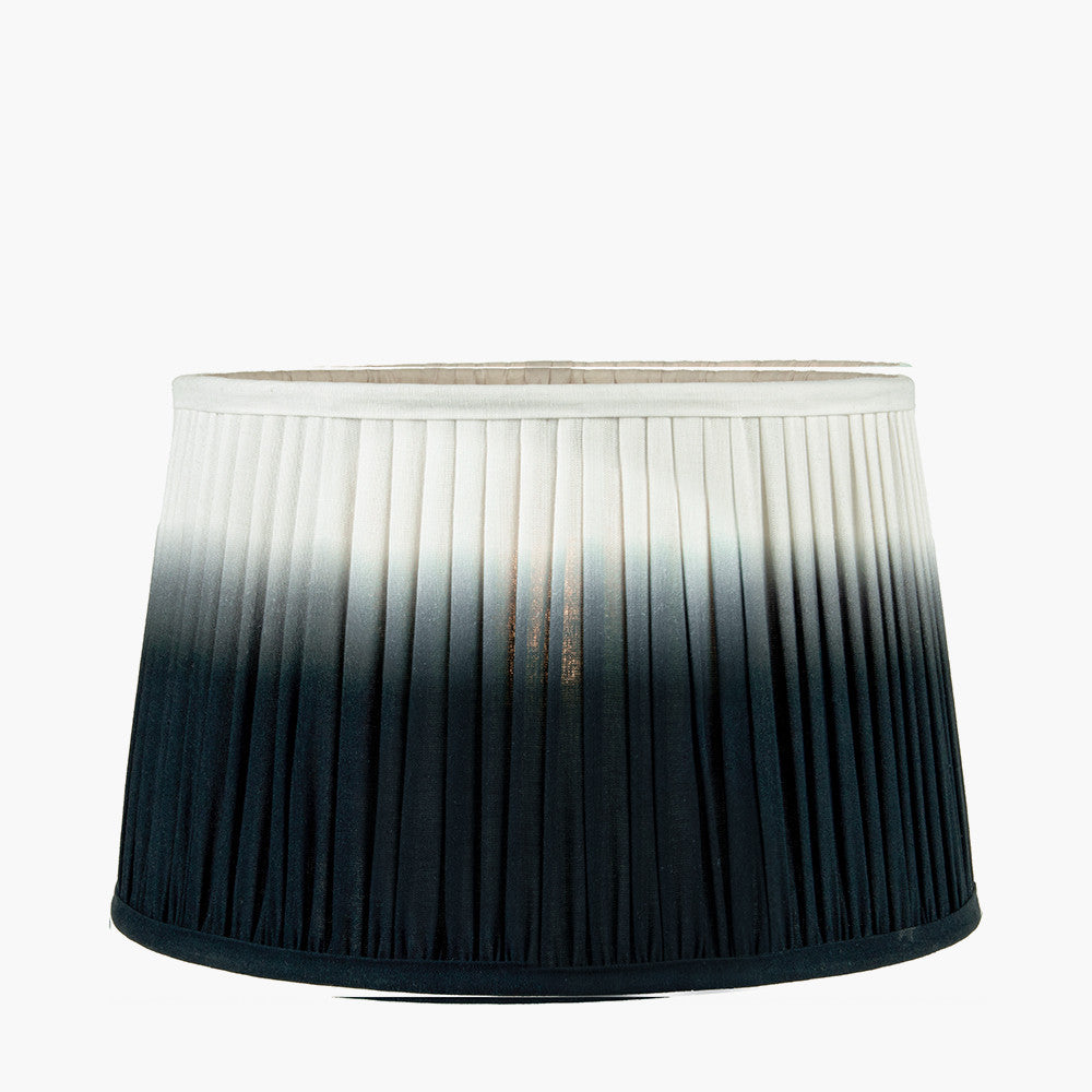 Scallop 40cm Black Ombre Pleated Lampshade | Tapered Statement Shade