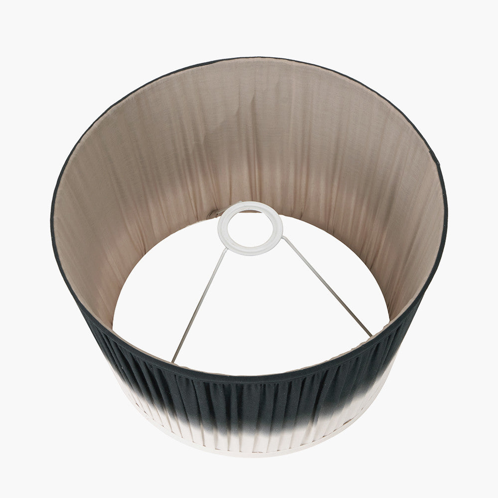 Scallop 40cm Black Ombre Pleated Lampshade | Tapered Statement Shade