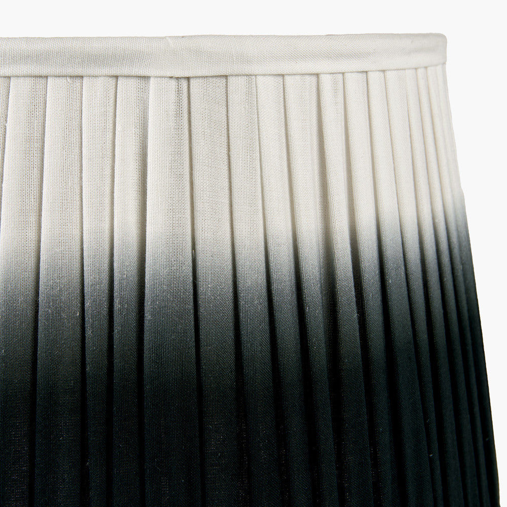 Scallop 40cm Black Ombre Pleated Lampshade | Tapered Statement Shade