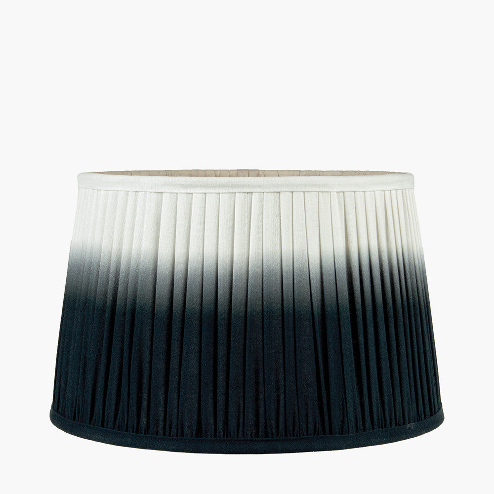 Scallop 40cm Black Ombre Pleated Lampshade | Tapered Statement Shade