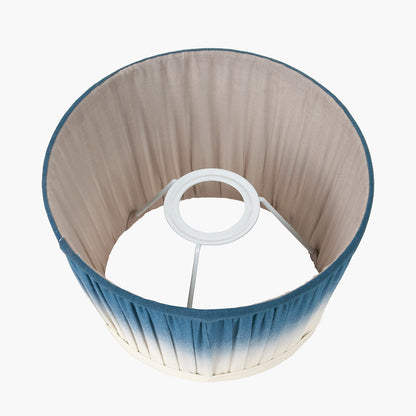 Scallop 40cm Blue Ombre Pleated Lampshade | Tapered Mushroom Light Shade