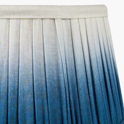 Scallop 40cm Blue Ombre Pleated Lampshade | Tapered Mushroom Light Shade