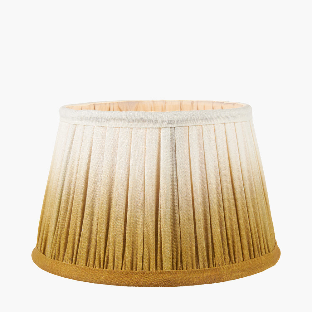 Scallop 40cm Mustard Ombre Pleated Lampshade | Tapered Statement Shade