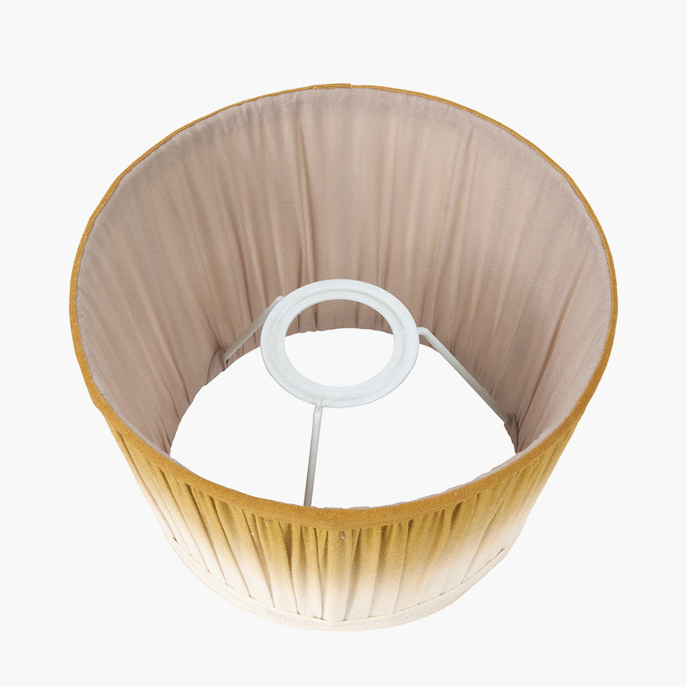 Scallop 40cm Mustard Ombre Pleated Lampshade | Tapered Statement Shade