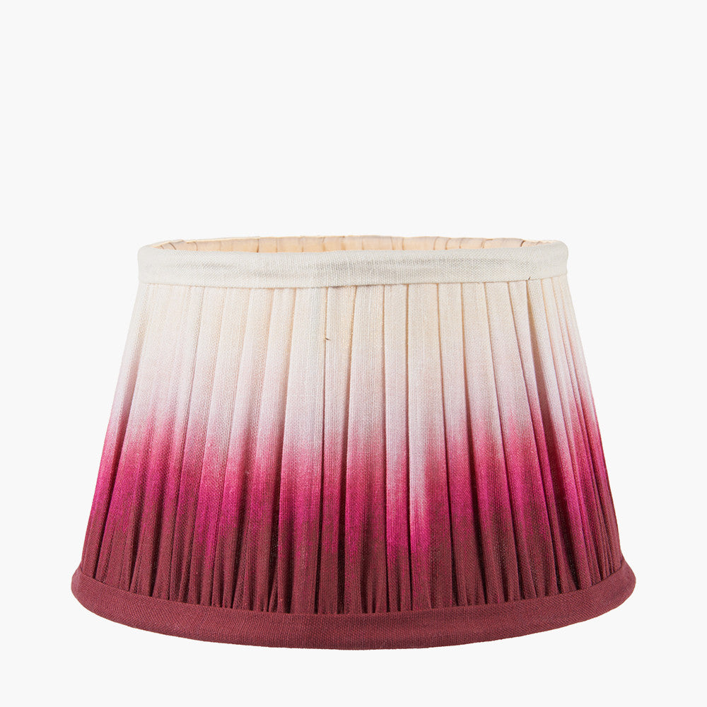 Scallop 40cm Red Ombre Pleated Lampshade | Tapered Statement Shade