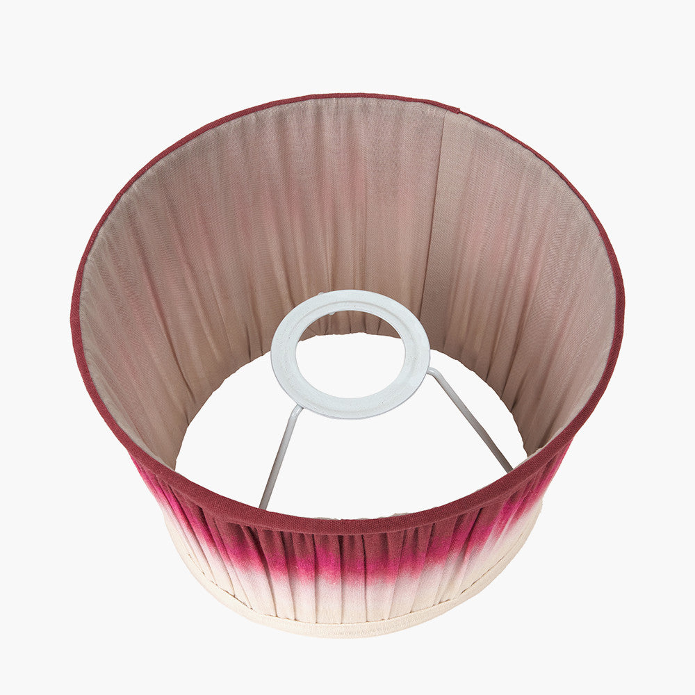 Scallop 40cm Red Ombre Pleated Lampshade | Tapered Statement Shade