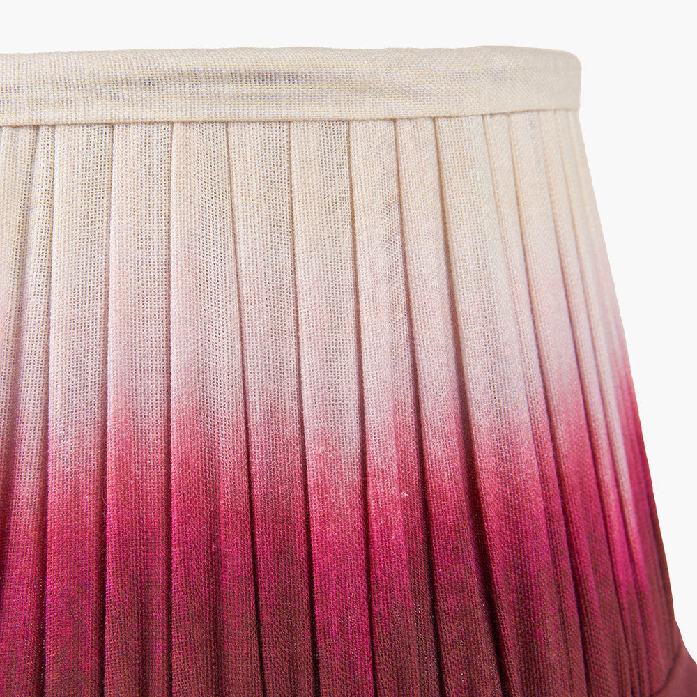 Scallop 40cm Red Ombre Pleated Lampshade | Tapered Statement Shade