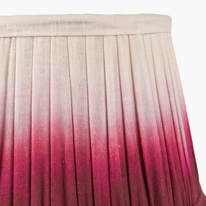 Scallop 40cm Red Ombre Pleated Lampshade | Tapered Statement Shade