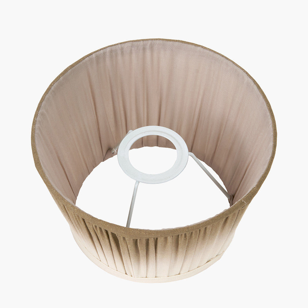 Scallop 40cm Taupe Ombre Pleated Lampshade | Tapered Designer Shade