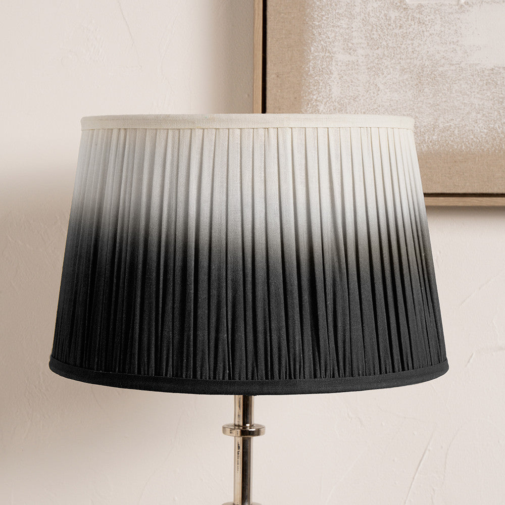 Scallop 30cm Black Ombre Soft Pleated Tapered Lampshade