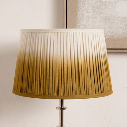 Scallop 40cm Mustard Ombre Pleated Lampshade | Tapered Statement Shade