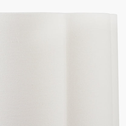 Bloom 35cm White Handloom Scalloped Lampshade | Decorative Cylinder Shade