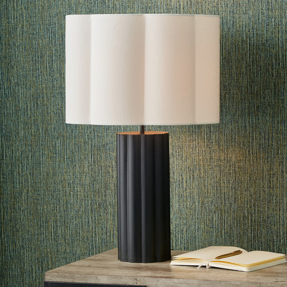 Bloom 45cm White Handloom Scalloped Lampshade | Large Decorative Shade UK