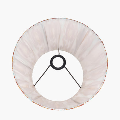 Izara 35cm Cinnamon Ikat Mushroom Pleat Lampshade | Warm Tapered Shade