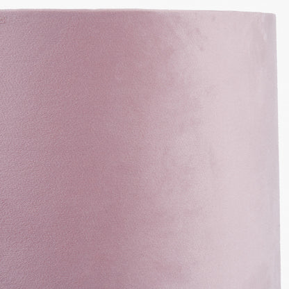 Rene 35cm Blush Velvet Cylinder Lampshade