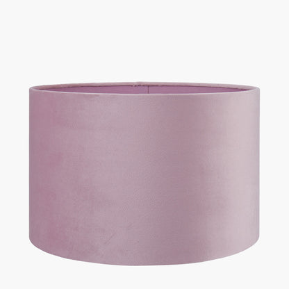 Rene 35cm Blush Velvet Cylinder Lampshade