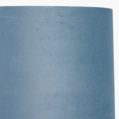 Rene 40cm Duck Egg Velvet Cylinder Lampshade