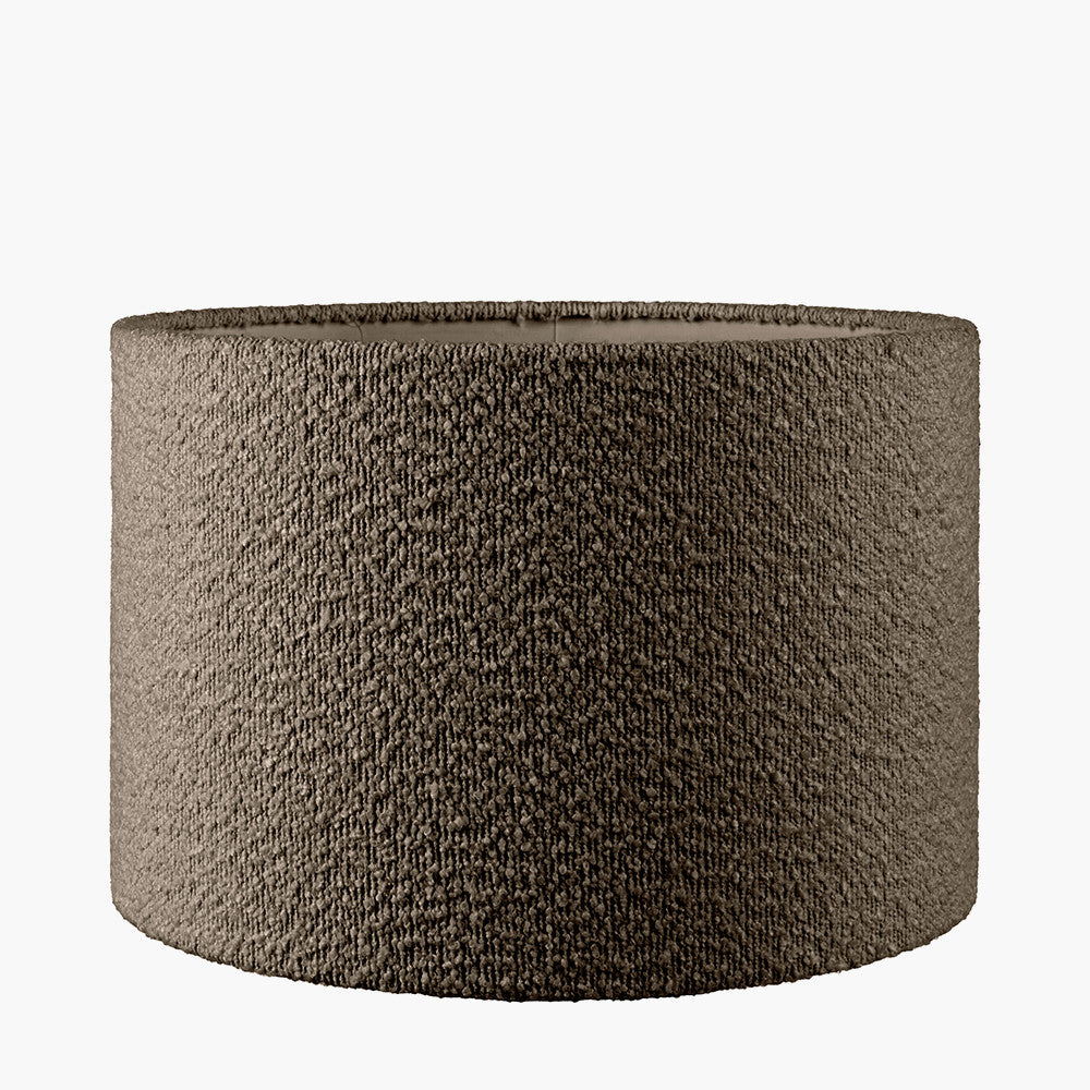 Rouen 40cm Mocha Bouclé Cylinder Lampshade