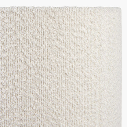 Rouen 35cm White Boucle Cylinder Lampshade | Modern Textured Shade