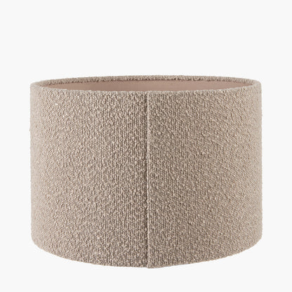 Rouen 40cm Taupe Boucle Cylinder Lampshade | Modern Textured Shade