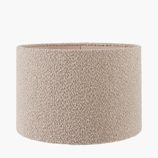 Rouen 40cm Taupe Boucle Cylinder Lampshade | Modern Textured Shade