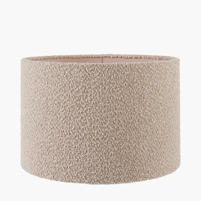 Rouen 35cm Taupe Boucle Cylinder Lampshade | Modern Textured Shade
