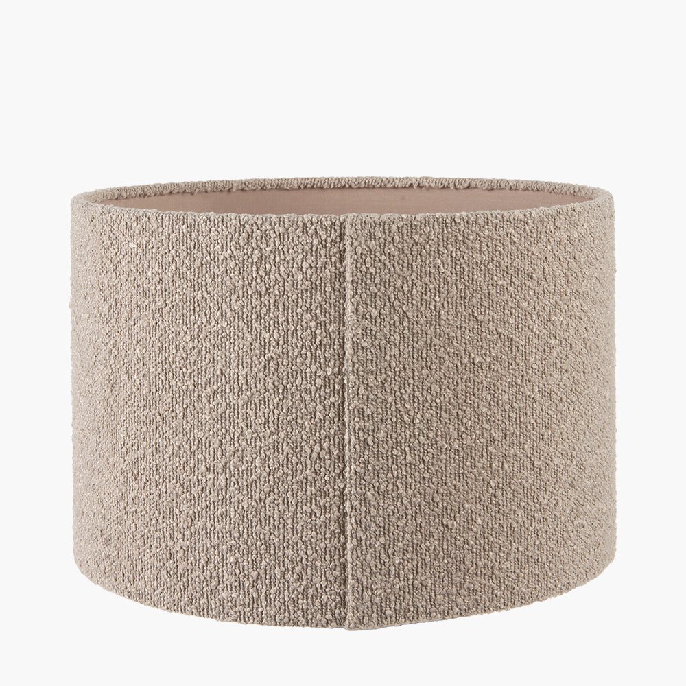 Rouen 45cm Taupe Boucle Cylinder Lampshade