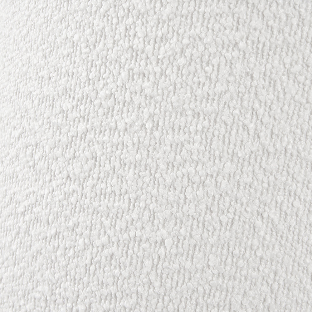 Rouen 45cm White Boucle Cylinder Lampshade | Modern Textured Shade