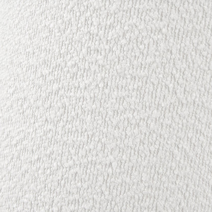 Rouen 45cm White Boucle Cylinder Lampshade | Modern Textured Shade