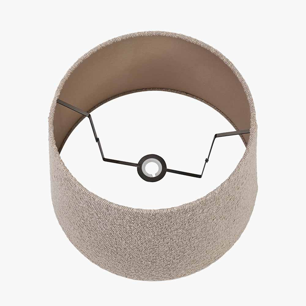 Martigues 45cm Taupe Bouclé Tapered Lampshade | Textured Lampshade