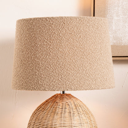Martigues 45cm Taupe Bouclé Tapered Lampshade | Textured Lampshade