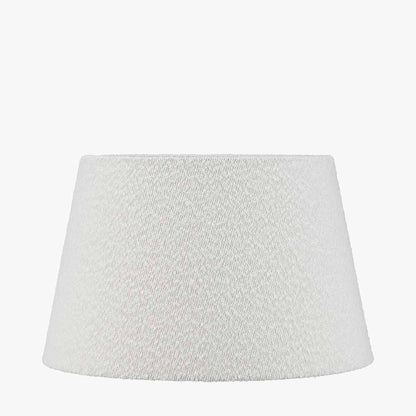 Martigues 45cm White Bouclé Tapered Lampshade | Textured Lampshade