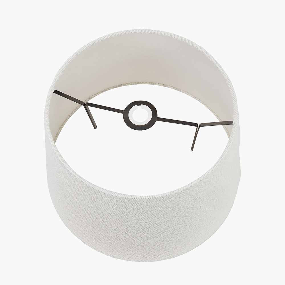 Martigues 45cm White Bouclé Tapered Lampshade | Textured Lampshade