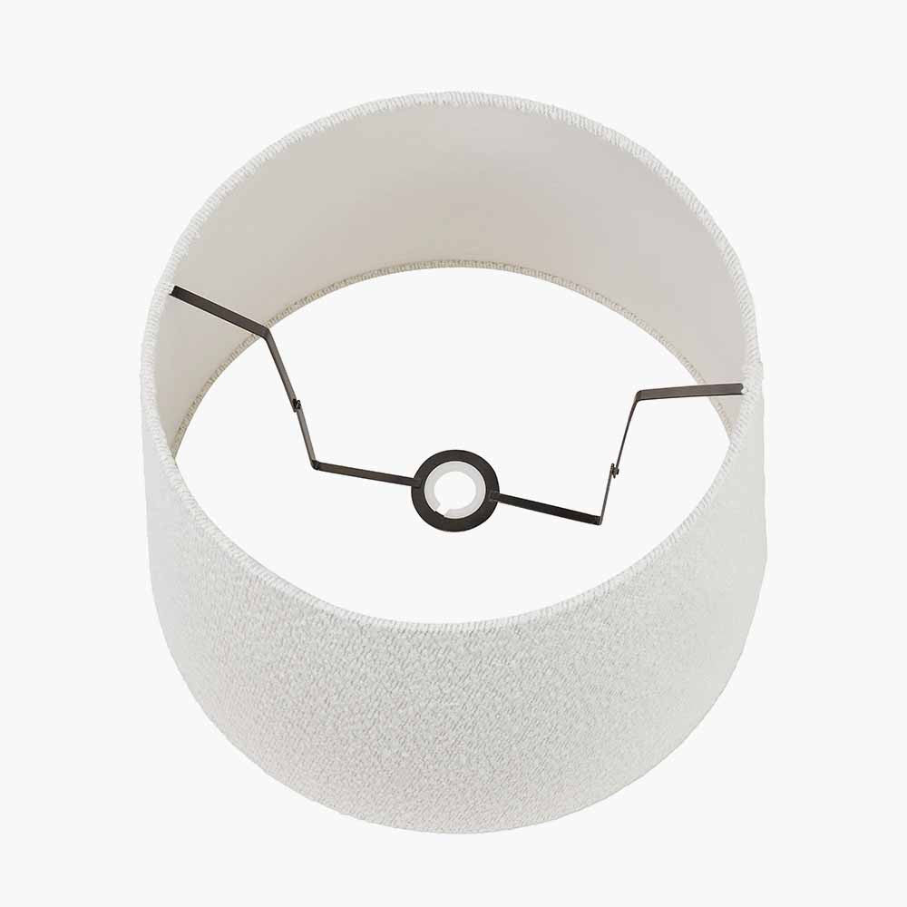 Martigues 45cm White Bouclé Tapered Lampshade | Textured Lampshade