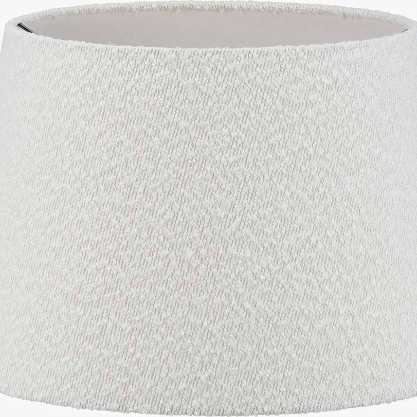 Martigues 45cm White Bouclé Tapered Lampshade | Textured Lampshade