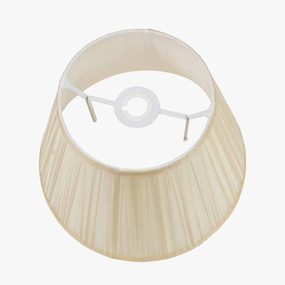 Maya 45cm Almond Silk Box Pleat Tapered Lampshade