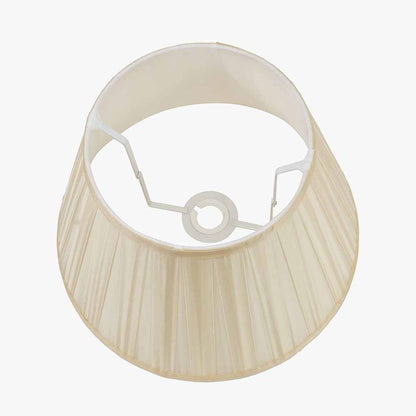 Maya 45cm Almond Silk Box Pleat Tapered Lampshade
