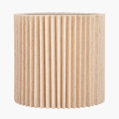 Callista 30cm Natural Linen Hard Pleat Lampshade – Modern Textured Lighting for UK Homes