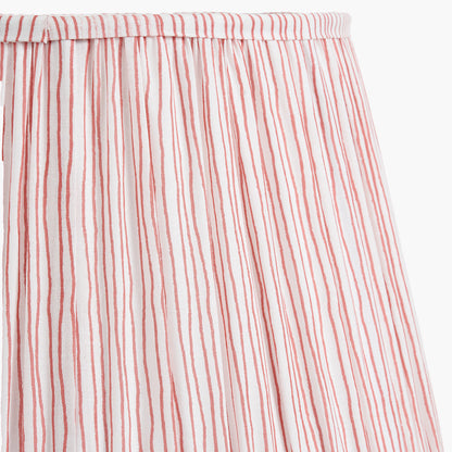 Thiago 35cm Cinnamon Stripe Mushroom Pleat Tapered Lampshade – Warm, Textured Elegance