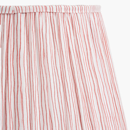 Thiago 40cm Cinnamon Stripe Mushroom Pleat Lampshade | Tapered Pleated Shade
