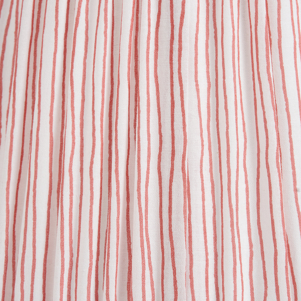 Thiago 40cm Cinnamon Stripe Mushroom Pleat Lampshade | Tapered Pleated Shade