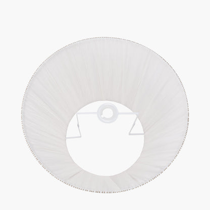 Thiago 40cm Natural Stripe Mushroom Pleat Lampshade | Tapered Pleated Shade