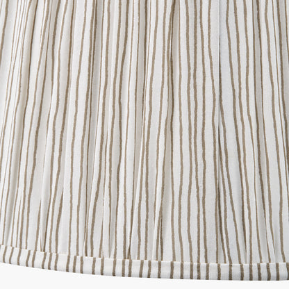 Thiago 45cm Natural Stripe Pleated Lampshade | Patterned Lampshade