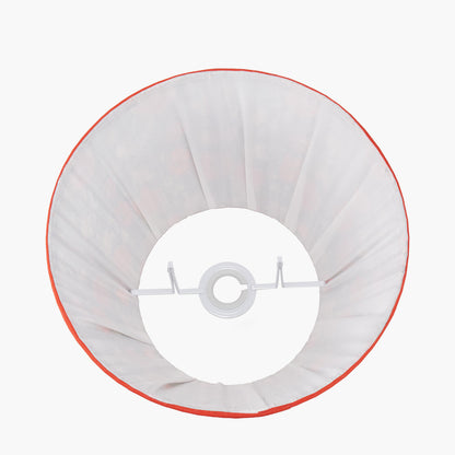 Floressa 35cm Red Floral Patterned Mushroom Pleat Tapered Lampshade – Refined Craftsmanship and Floral Elegance