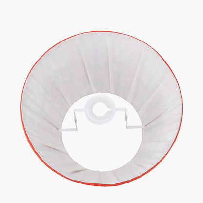 Floressa 40cm Red Floral Patterned Mushroom Pleat Tapered Lampshade